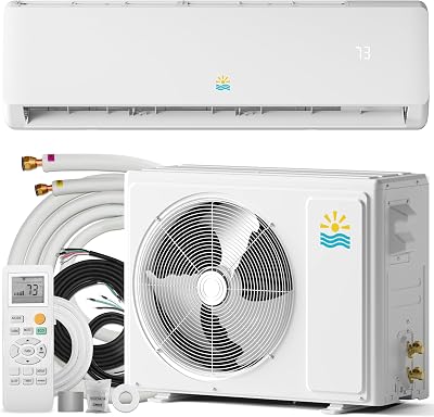 Rellytech Mini Split AC/Heating System - 18000 BTU Mini Split AC Unit Inverter Heating and Cooling, 19 SEER2 230V Energy Efficient Ductless Air Conditioner Up to 1250sq.ft, Pre-charged System