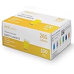 Medt - Pressure Activated Safety Lancets 26G x 1.8mm - Gamma Ray Sterilized, Ideal for Blood Testing, Single Use and Gentle for Comfortable Testing - Pack of 100