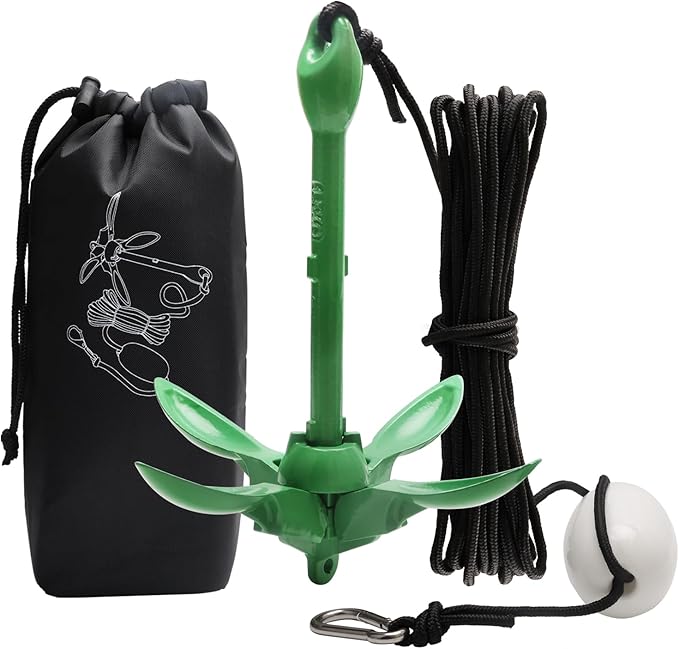 Kayak Anchor Boat Anchor for Kayaks, Canoes, SUP Paddle Boards & Jet Skis, Folding Anchor with 40ft Anchor Tow Rope and Carrying Bag