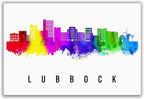 Vista 105 de Póster de Fargo Skyline Dakota del Norte, pintura de paisaje urbano de Dakota del Norte, póster de Fargo Dakota del Norte, impresión de paisaje