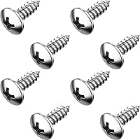 Vista 1 de Tornillos de matrícula de acero inoxidable para matrículas, marcos, cubiertas, juego de tornillos para placa de matrícula a prueba de óxido