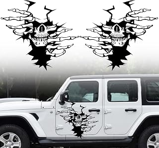 2 Pack Skull Claw Torn Graphics Car Side Body Sticker