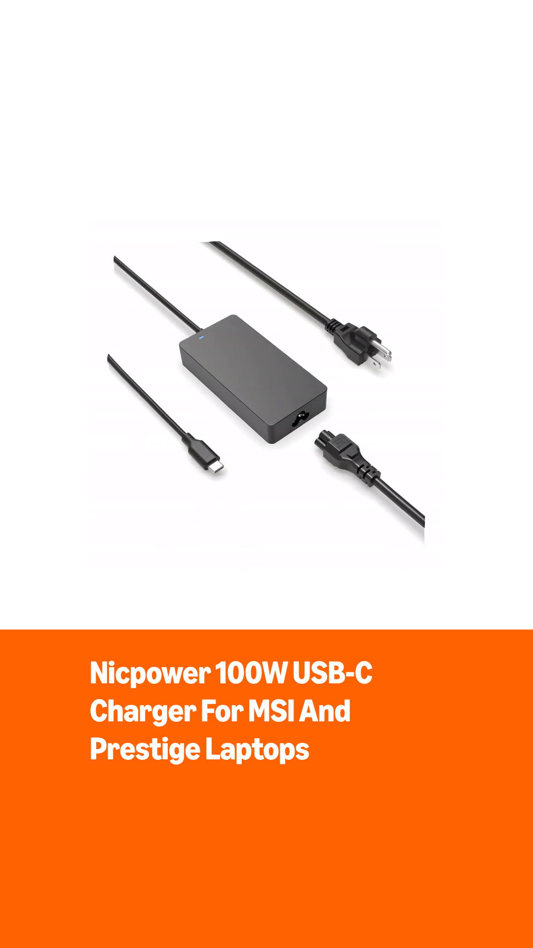 Amazon.com: 100W 90W 65W USB-C AC Charger Fit for MSI Summit E16