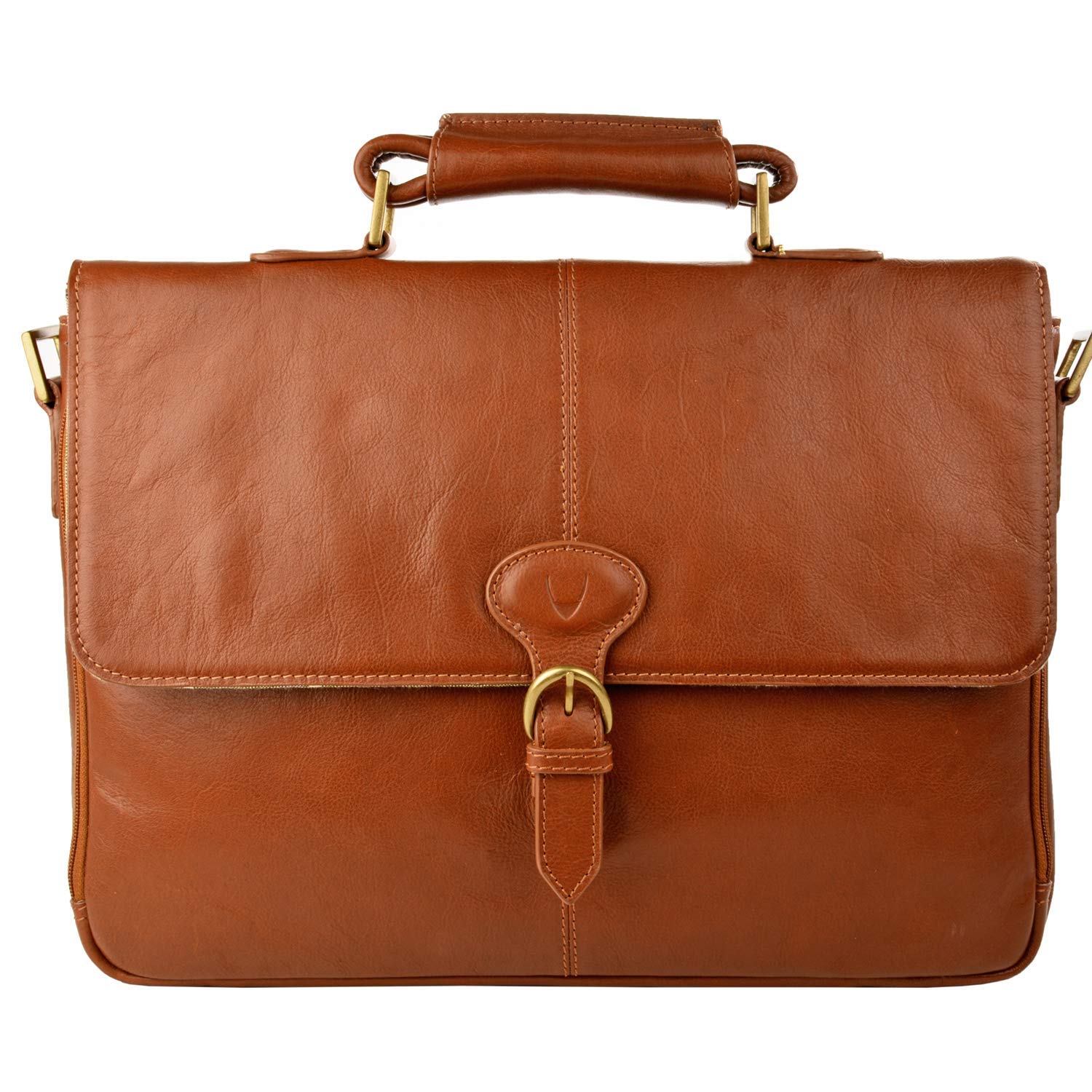 HidesignParker Leather Medium Briefcase, One Size, Tan