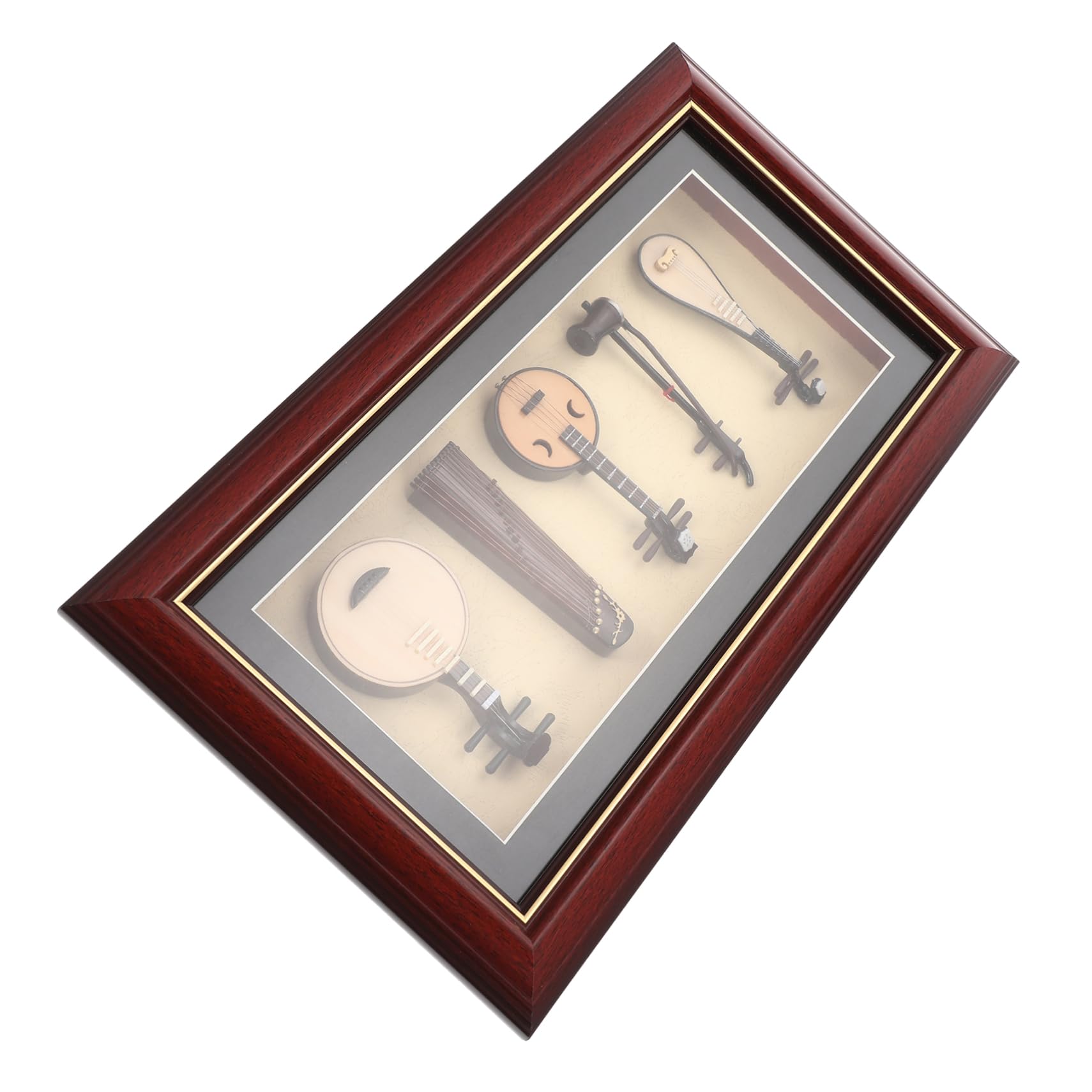 Ciieeo Set di Strumenti Musicali Folk Mini Realistici 5 Pezzi | Set 1, Legno Plastica Pvc, Atmosfera Artistica e Musicale, per Ristoranti e Decorazione da Tavolo