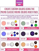 Vista 4 de Sculpey Premo: Multipack - Classic Mixing Colors - 12 Shades, 1oz Bars, Sampler Pack, Non-Toxic, Sculpt-Model Projects, Adult Arts-Crafts Supplies