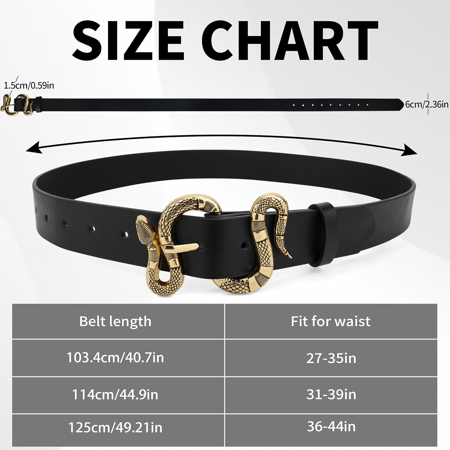 Snake Belt Womens Belts Women Cool Belt for Dresses Jeans Shorts Fashion Trendy Belts Outfits Accessories - Image 2