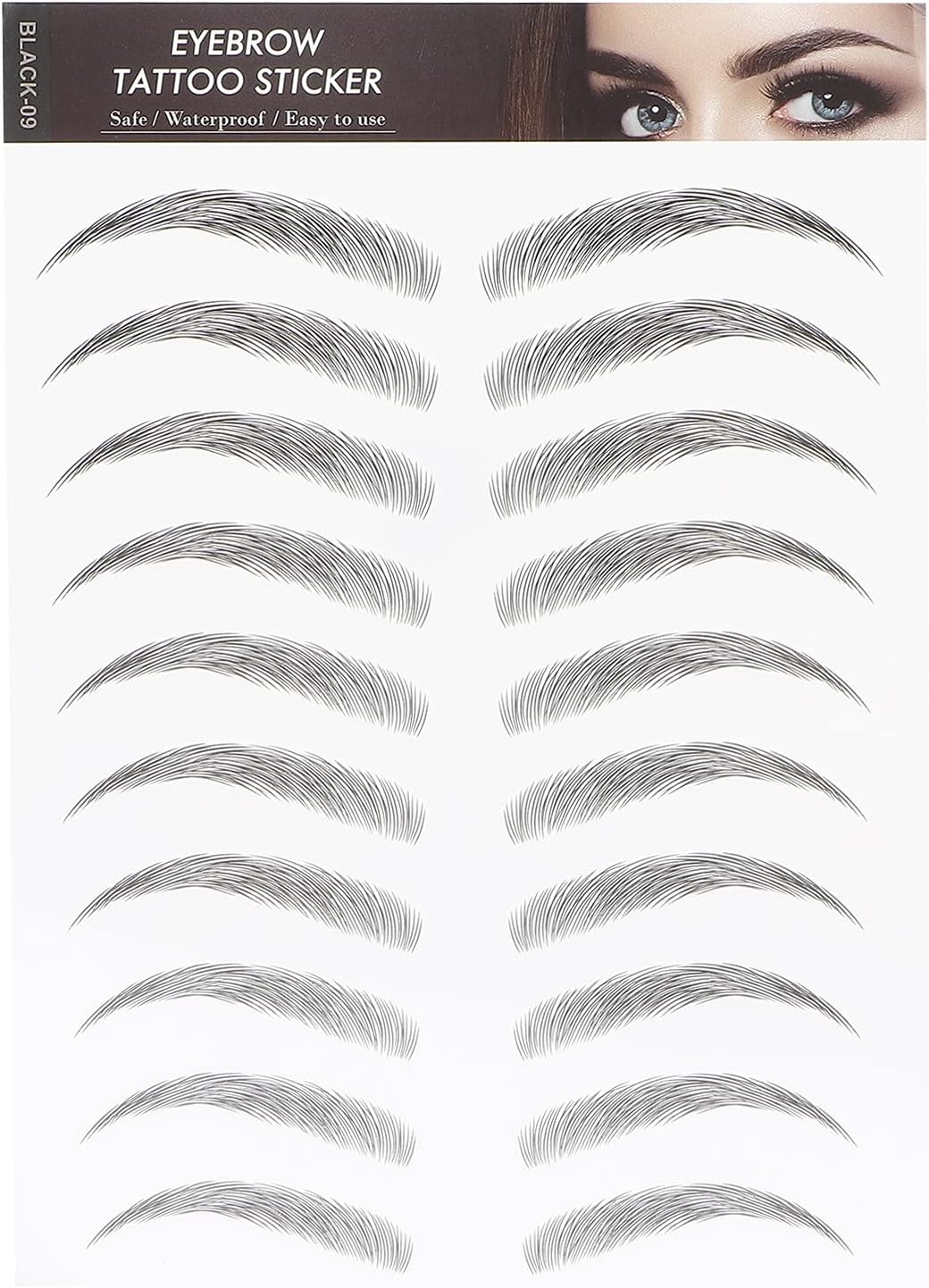 6D Eyebrow Tattoo Stickers, Eyebrow Shaping Stencils, Women's Semi