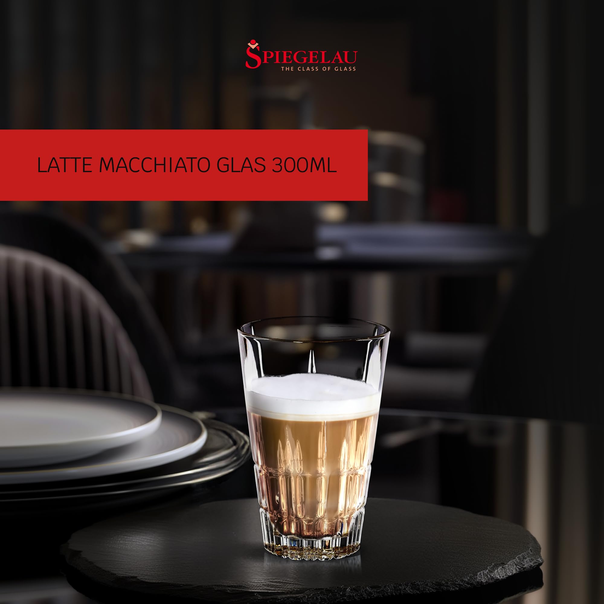 Spiegelau & Nachtmann Perfect Latte Macchiato/H, Crystal Glass, Crystal, 8.4 x 8.4 x 12.4 cm 4 Units : Home & Kitchen