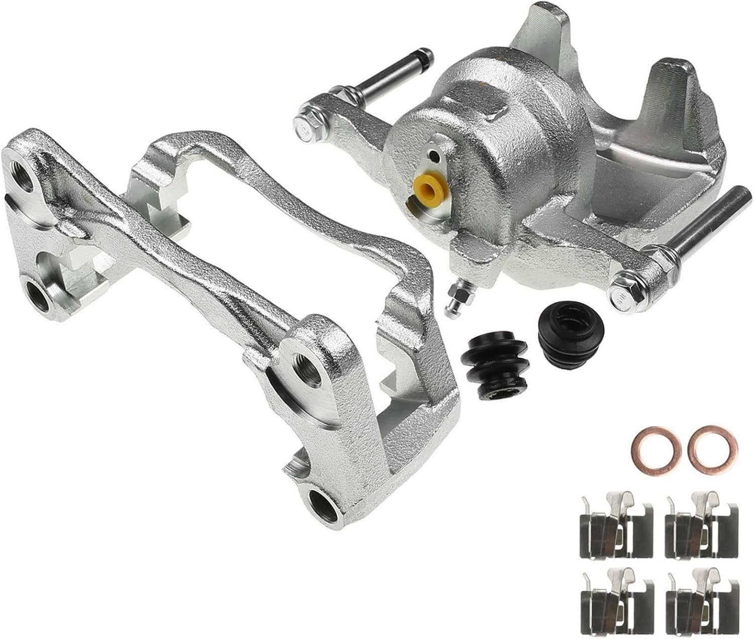 1pc Disc Brake Caliper Assembly Front Left Driver Side Steel Metallic 1-Piston with Bracket for Mazda 6 2.5L 2014-2019 M7X1.0-Bleeder Port Size GHP9-33-71X 19-B7172