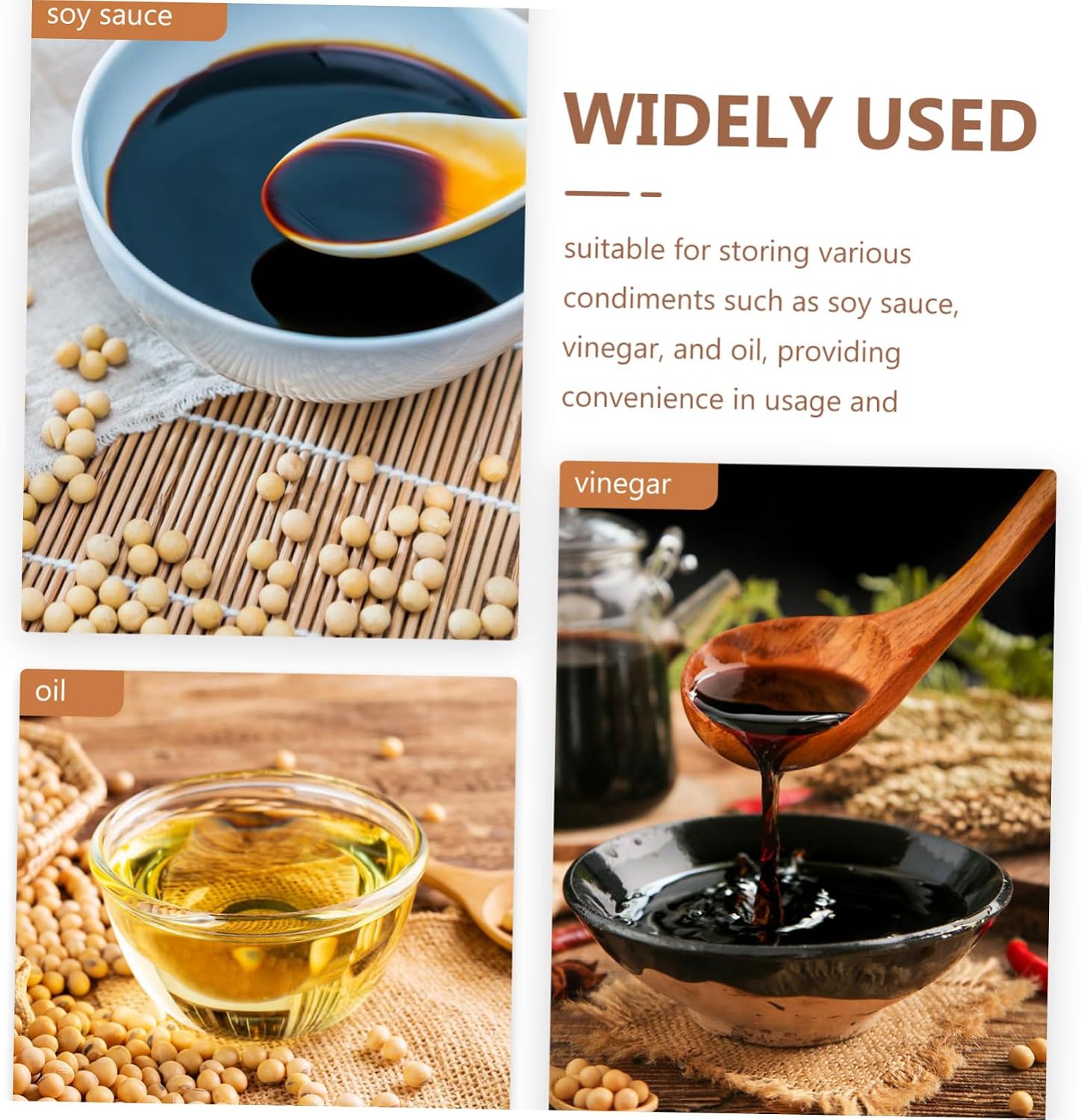 Kitchen Oil Dispenser Glass Bottle Vinegar and Soy Sauce Cruet Capacity Handle for Cooking and Bbq Multi-functional Storage Container