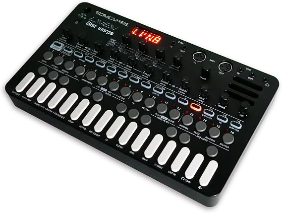 Sonicware Liven 8bit Warps [8-bit Synthesizer with 4-track Looper] Portable, Battery-Powered & Built-in Speaker for On-the-Go Sound Creation, Covering Chiptune, Game Music, and Ambient Music