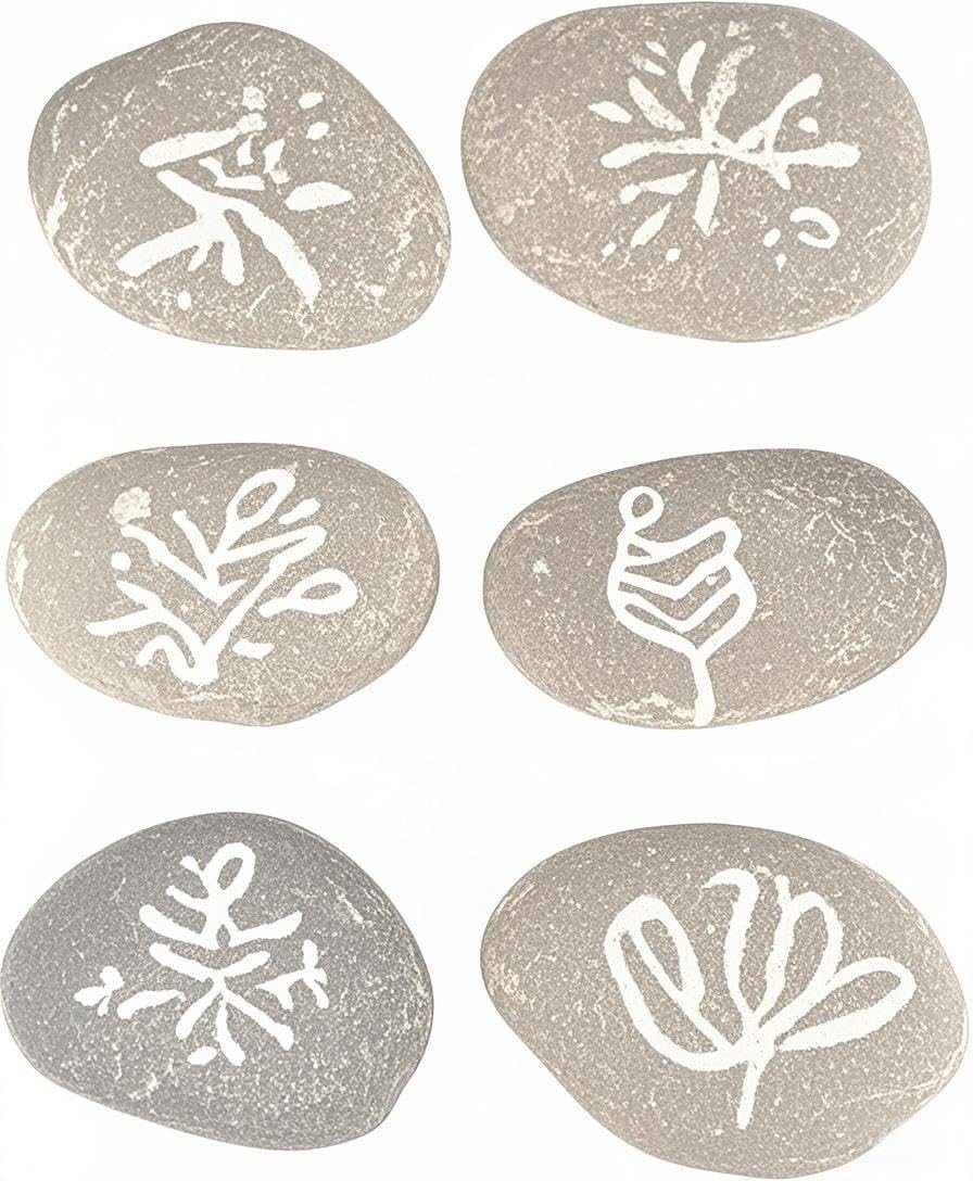 SINJEUN 16 PCS 3-4 Inch Large River Rocks for Painting, Bulk 10 lbs Craft Stones for Rock Painting, Natural River Rocks, Decoration, Smooth Painting Kindness Rocks Mandala Painting Favors
