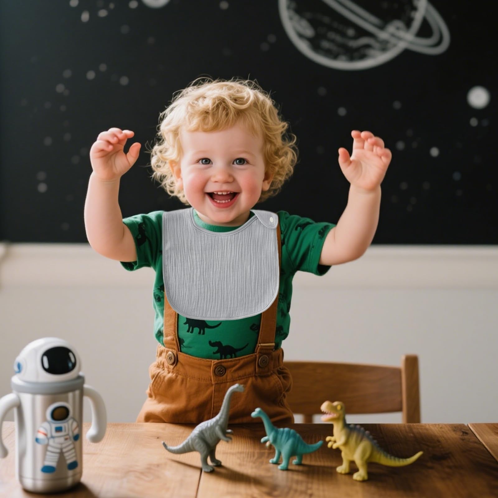 5 STK. wasserdichte Bandana-Lätzchen für Babys, weiche Baumwolle für Jungen und Mädchen, Verstellbarer Druckknopfverschluss, bequem und modisch, mit großer Abdeckung für Alltag und Mahlzeiten