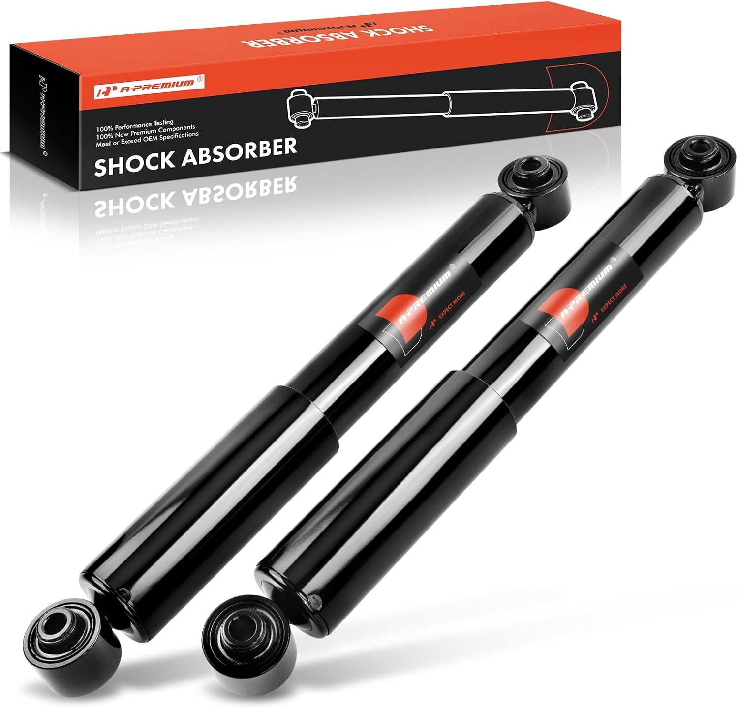 A-Premium Rear Pair (2) Shock Absorber Compatible with Lexus NX200t 2015-2017, NX300 2018-2021, NX300h 2015-2021 & Toyota RAV4 2006-2018, Driver and Passenger Side