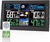 Estaciones meteorológicas inalámbricas para interiores y exteriores, termómetro inalámbrico con reloj atómico digital, pantalla grande, presión barométrica, pronóstico, retroiluminación ajustable, diseño contemporáneo 1