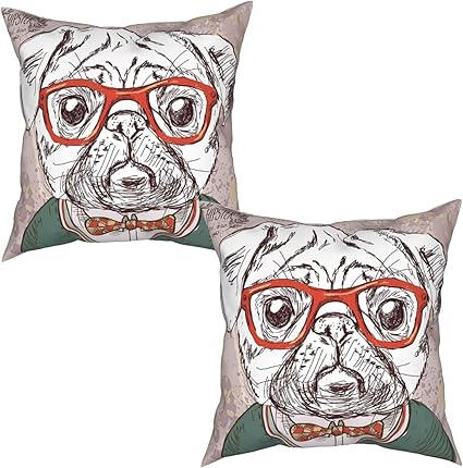 Amazon Co Jp クッションカバー 2枚セット 教授の赤い眼鏡の弓マスターと古いヒップスターパグ犬のヴィンテージイラスト 平方装飾的な 枕カバー贅沢 スタイル クッションケース ソファ 用寝室用 50x50cm X2 ホーム キッチン Amazon Co Jp クッションカバー 2枚セット 教授の赤い眼鏡の弓マスターと古いヒップスターパグ犬のヴィンテージイラスト 平方装飾的な 枕カバー贅沢 スタイル クッションケース ソファ 用寝室用 50x50cm X2 ホーム キッチン