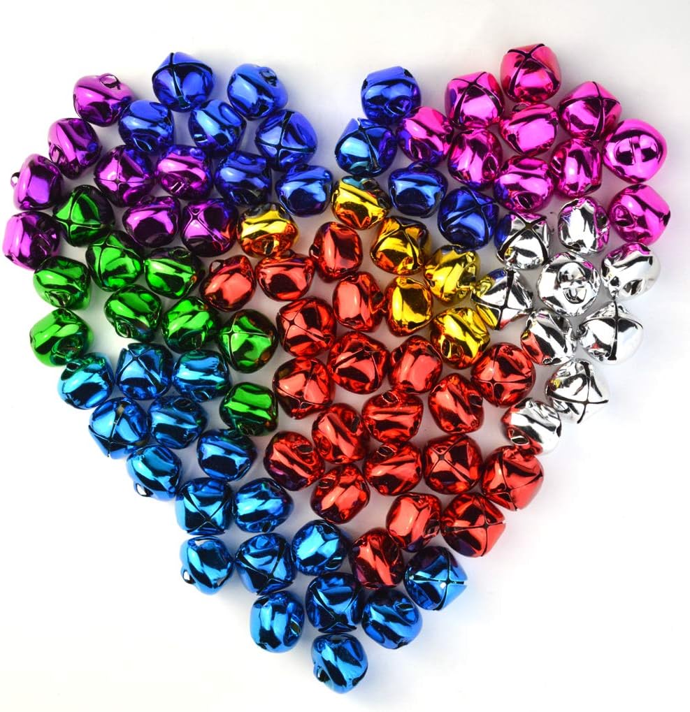 100pcs Jingle Bells, Marrywindix 1 Inch Craft Bells Bulk DIY Bells for Christmas, Party, Festival Decoration and Home Decoration : Arts, Crafts & Sewing