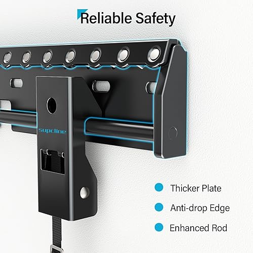 Miniatura 6 de Soporte de pared para TV sin pernos para TV de 26 a 65 pulgadas de hasta 154 libras, sin taladros y sin daños, soporte de TV sin tachuelas, VESA