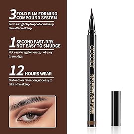docolor Brown Eyeliner Ultra-Pigmented & Waterproof Eye Liner Quick Drying Liquid Eyeliner Vegan & Cruelty-Free