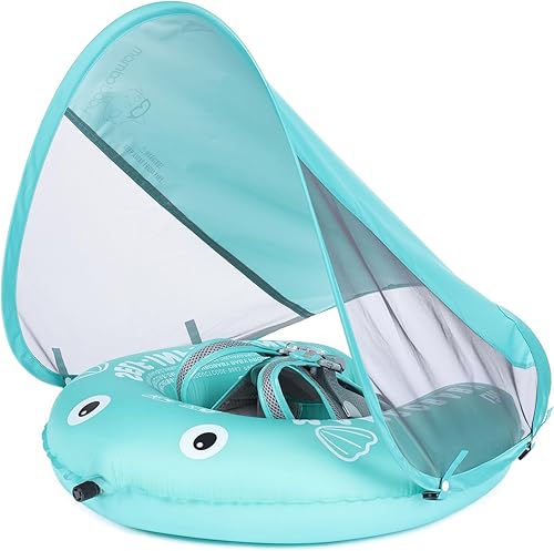 Miniatura 6 de Mambobaby Flotador Autoinflable para Piscina para Bebé, Flotador Comprimible para Piscina, Flotador de Natación Suave Sólido para Bebé, Entrenador