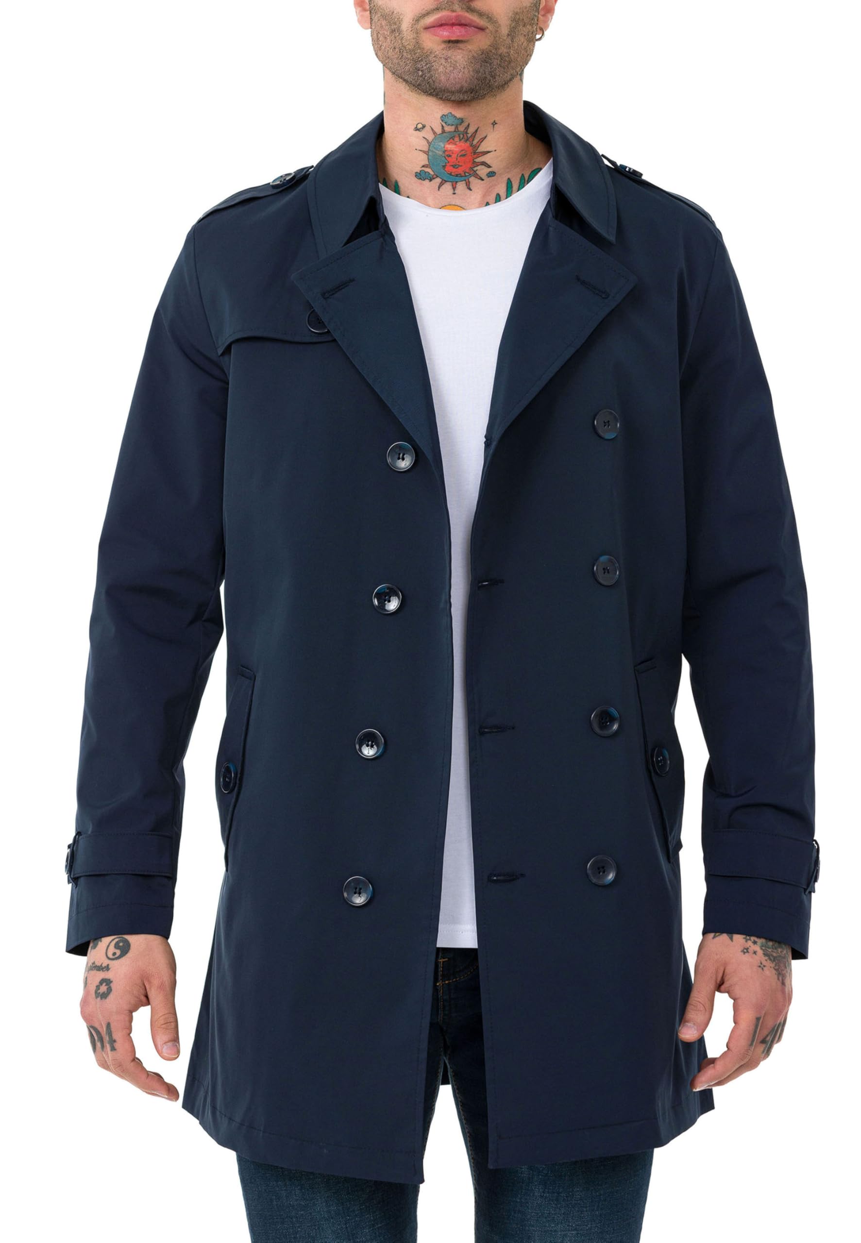 Red Bridge - Cappotto da uomo per le mezze stagioni, foderato, modello Heavy