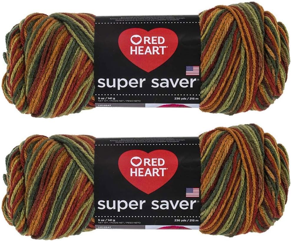 Bulk Buy: Red Heart Super Saver (2-Pack) (Fall, 5 oz Each Skein)