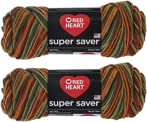 Bulk Buy: Red Heart Super Saver (2-Pack) (Fall, 5 oz Each Skein)