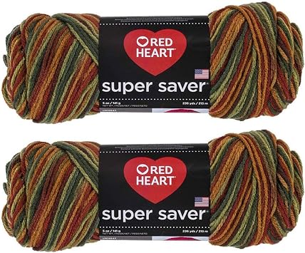 Bulk Buy Red Heart Super Saver 2-Pack Fall, 5 oz Each Skein