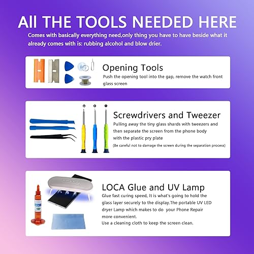 Miniatura 6 de Samsung Galaxy Note 10 Plus Reemplazo de pantalla de 6.8 pulgadas 10+ Series Kit de reparación de vidrio frontal incluye adhesivo de marco,