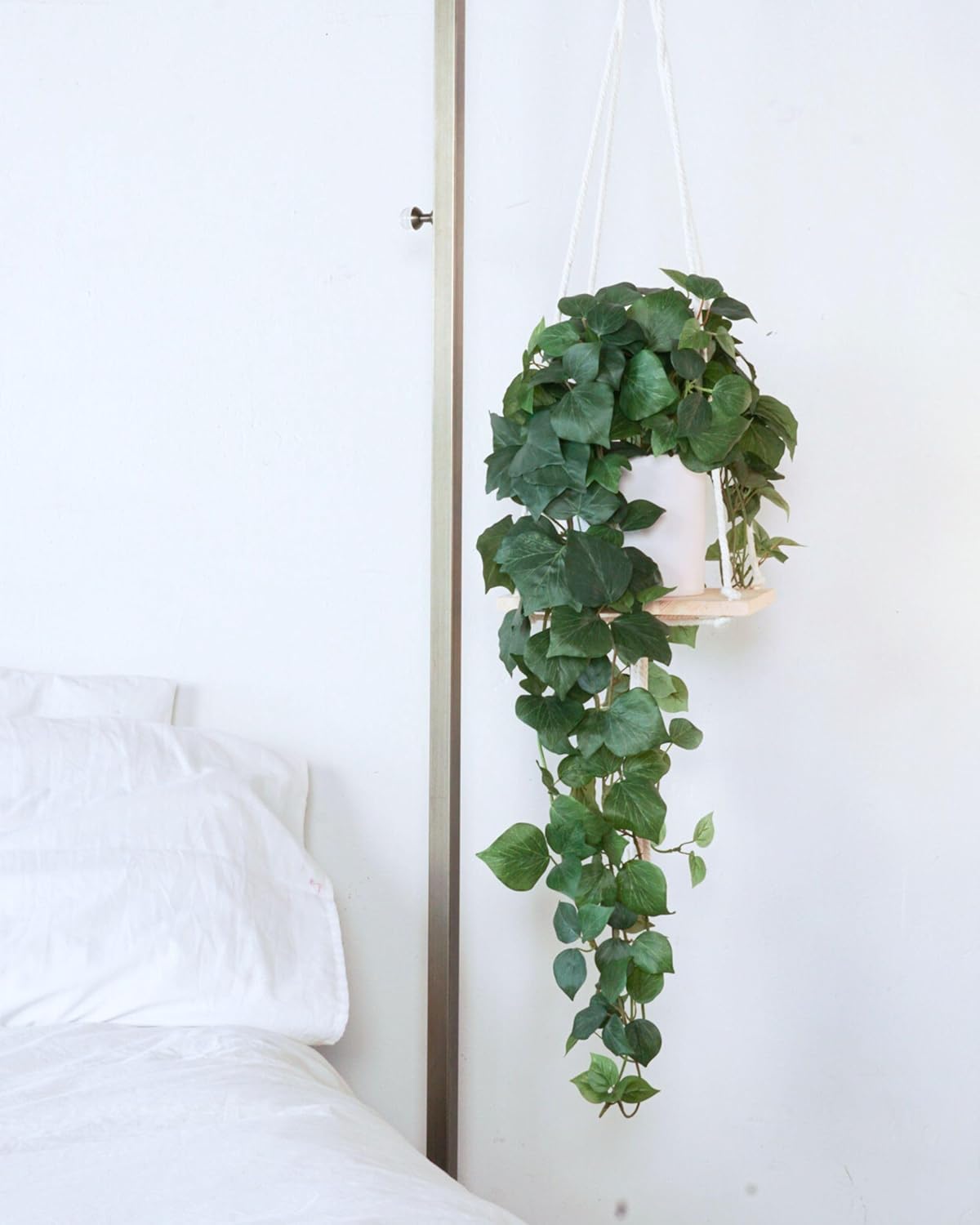 Retrograde 32" Realistic Fake Pothos Ivy Plant Silk Artificial Plant for Aesthetic Home Decor Indoor (Dark Green) - Image 2