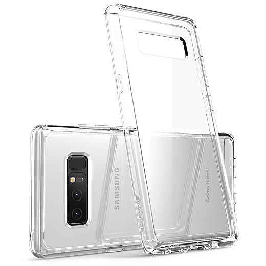 I BLASON Galaxy Note 8 Case, Scratch Resistant Clear Halo Series Samsung Galaxy Note 8 Hybrid Bumper Case Cover 2017 Release (Clear)