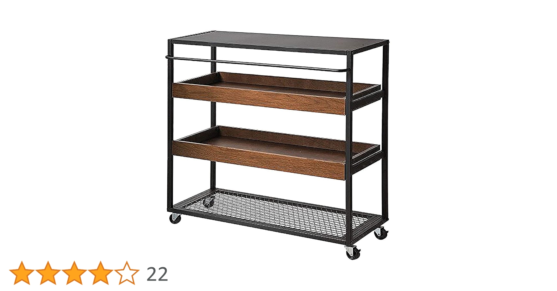 Amazon.co.jp: 市場 ワゴン ラック キャスター付き 4段 anthem 幅58