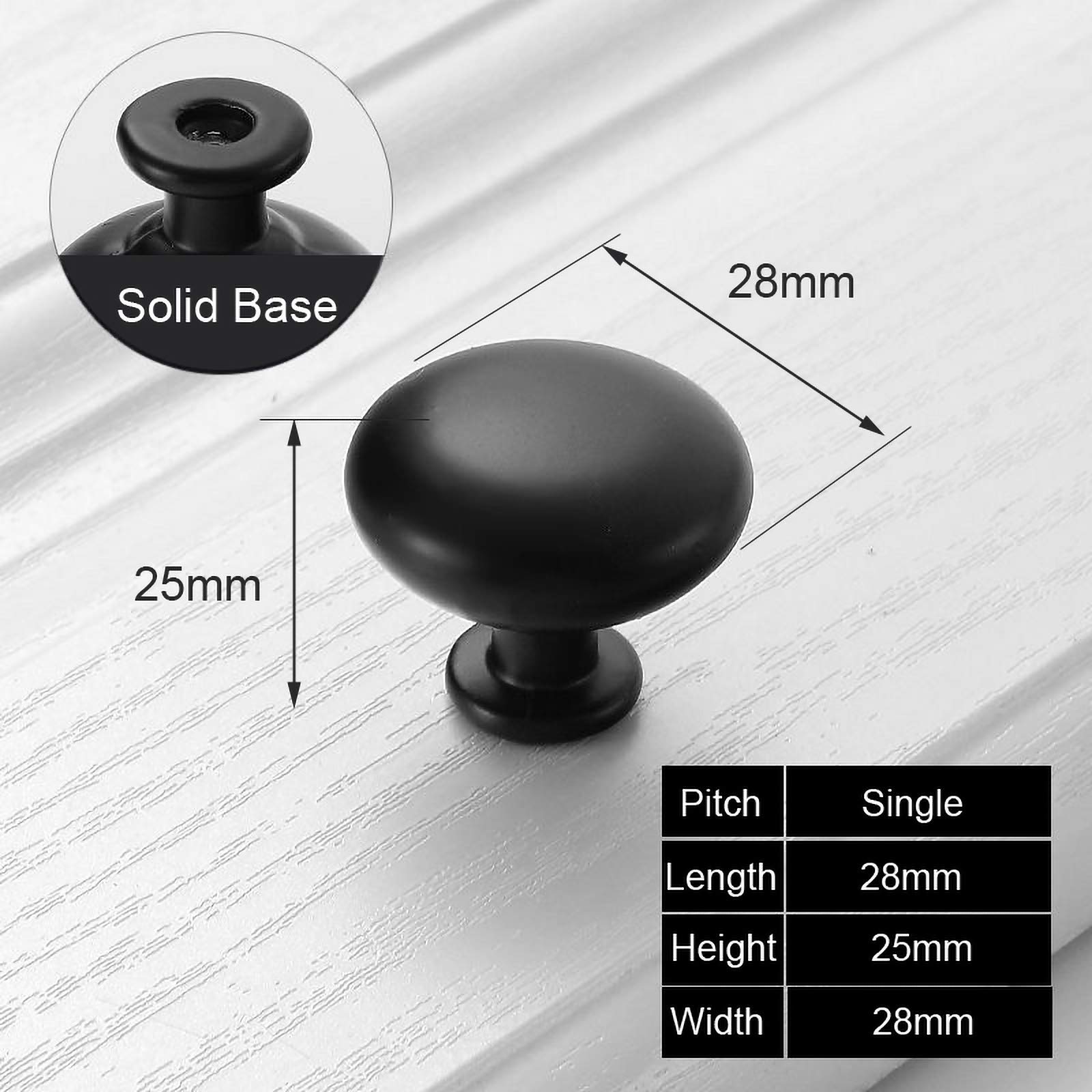 Maniglie per mobili Maniglie da Cucina Maniglie per mobili Maniglie Moderne in Nero Opaco Cassetti in Lega di Alluminio Distanza tra i Fori degli armadietti (10,196 mm) (Argento,Nero 0 mm)