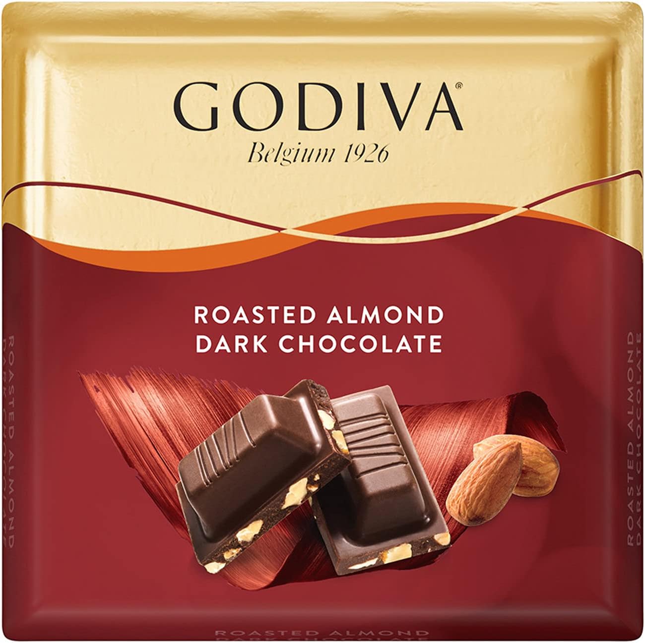 Godiva Dark Roasted Almond Square 60g