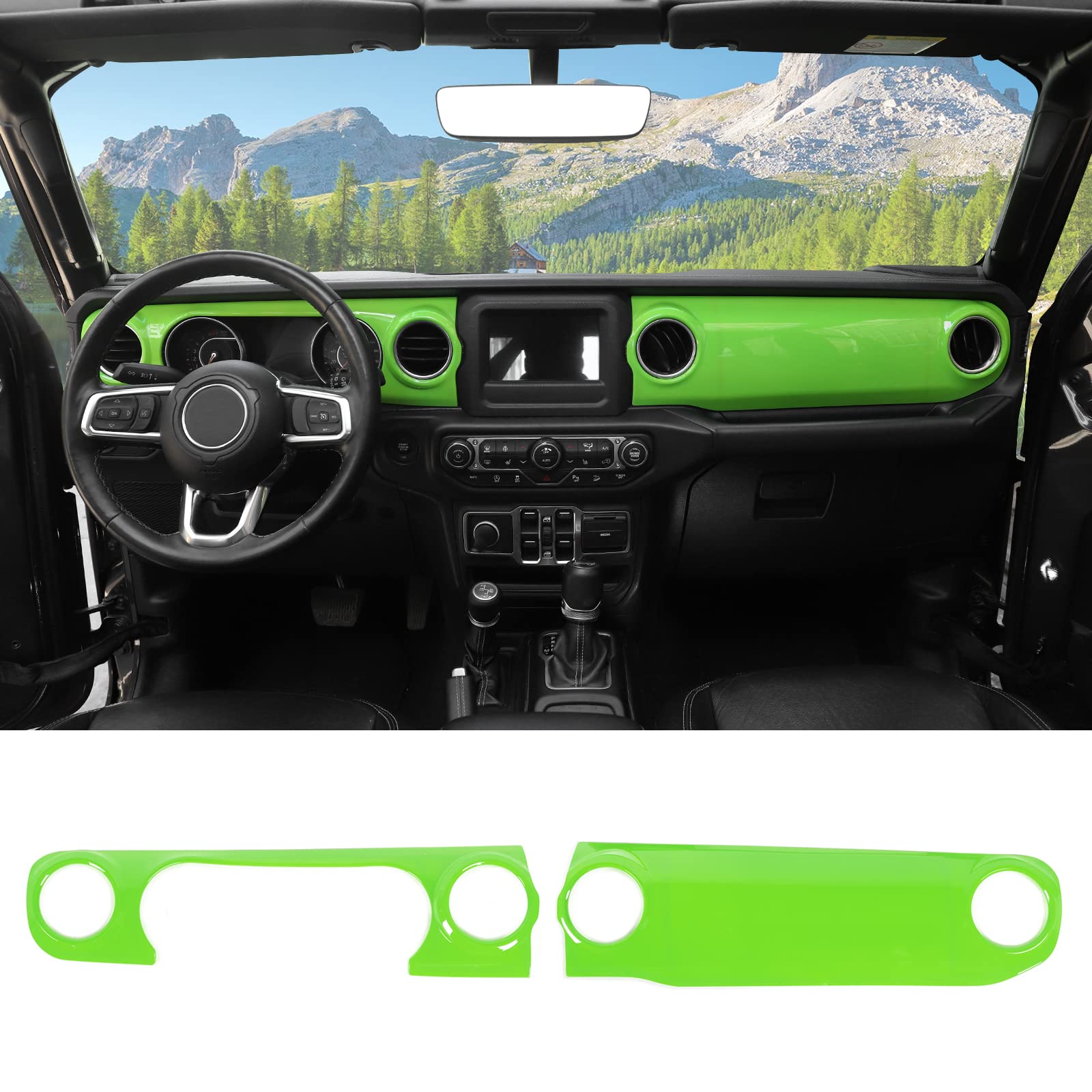 Buy SQQP Dashboard Decorative Panel Cover, Center Console Trim Cover