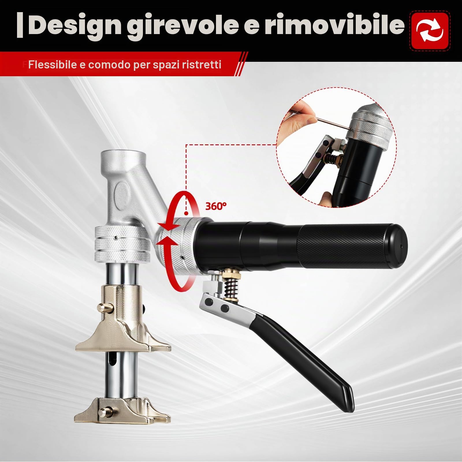 Pinza a Spinta 16-32 mm per Ritaglio e Pressione - Pressa per Allungamento Tubo Idraulica in Rame per REHAU HIS 311