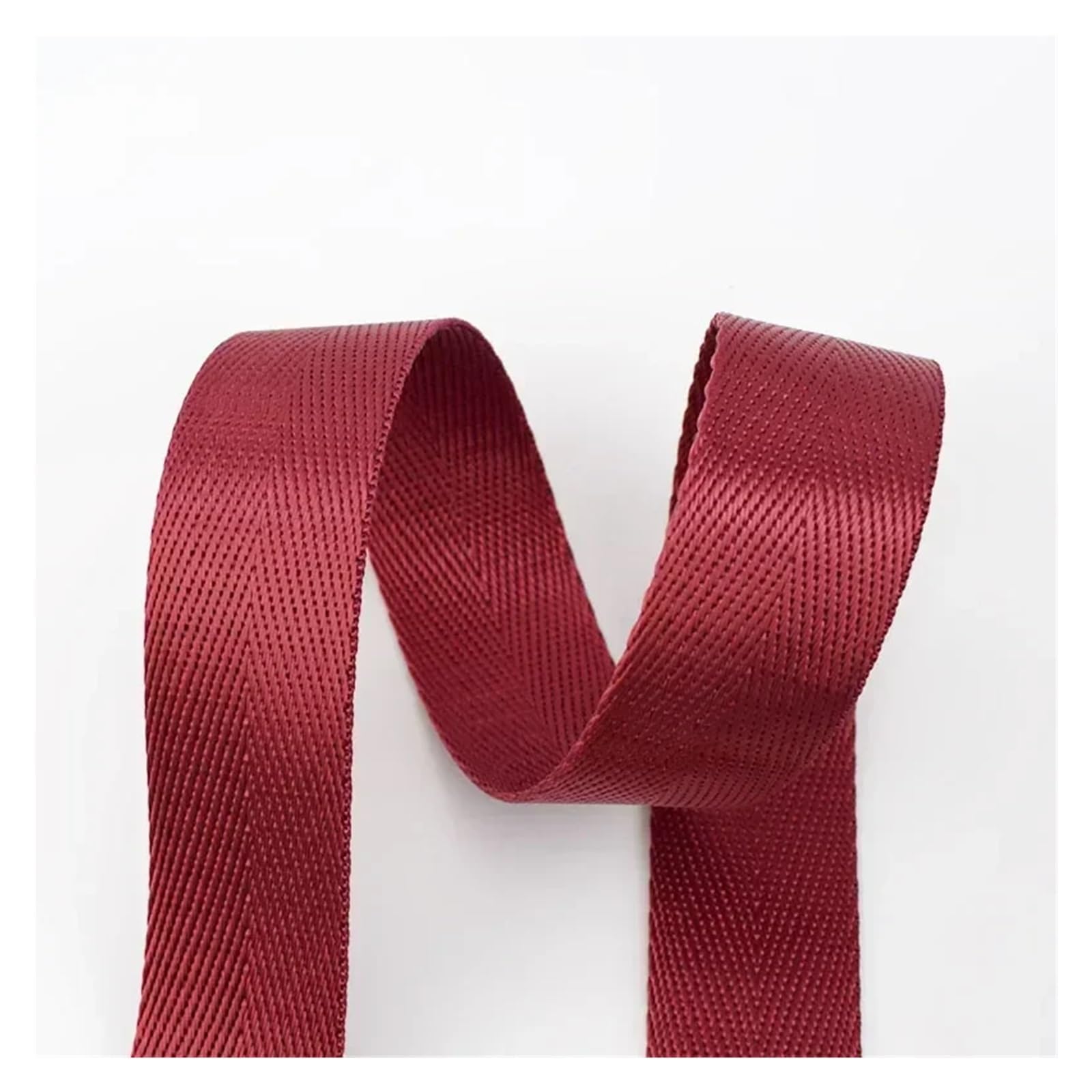 10Meters 20-50mm Nylon Webbing Tapes Ribbons for Belt Dog Collar Backpack Strap by The Meter Bias Binding DIY Sewing Accessories(RD001-Wine,32mm)