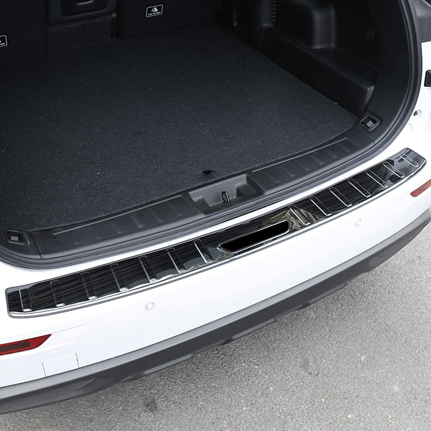 for Mitsubishi Outlander 2022-2023 Steel Black Outer Rear Bumper Protector Sill Plate 1pcs Car Accessories