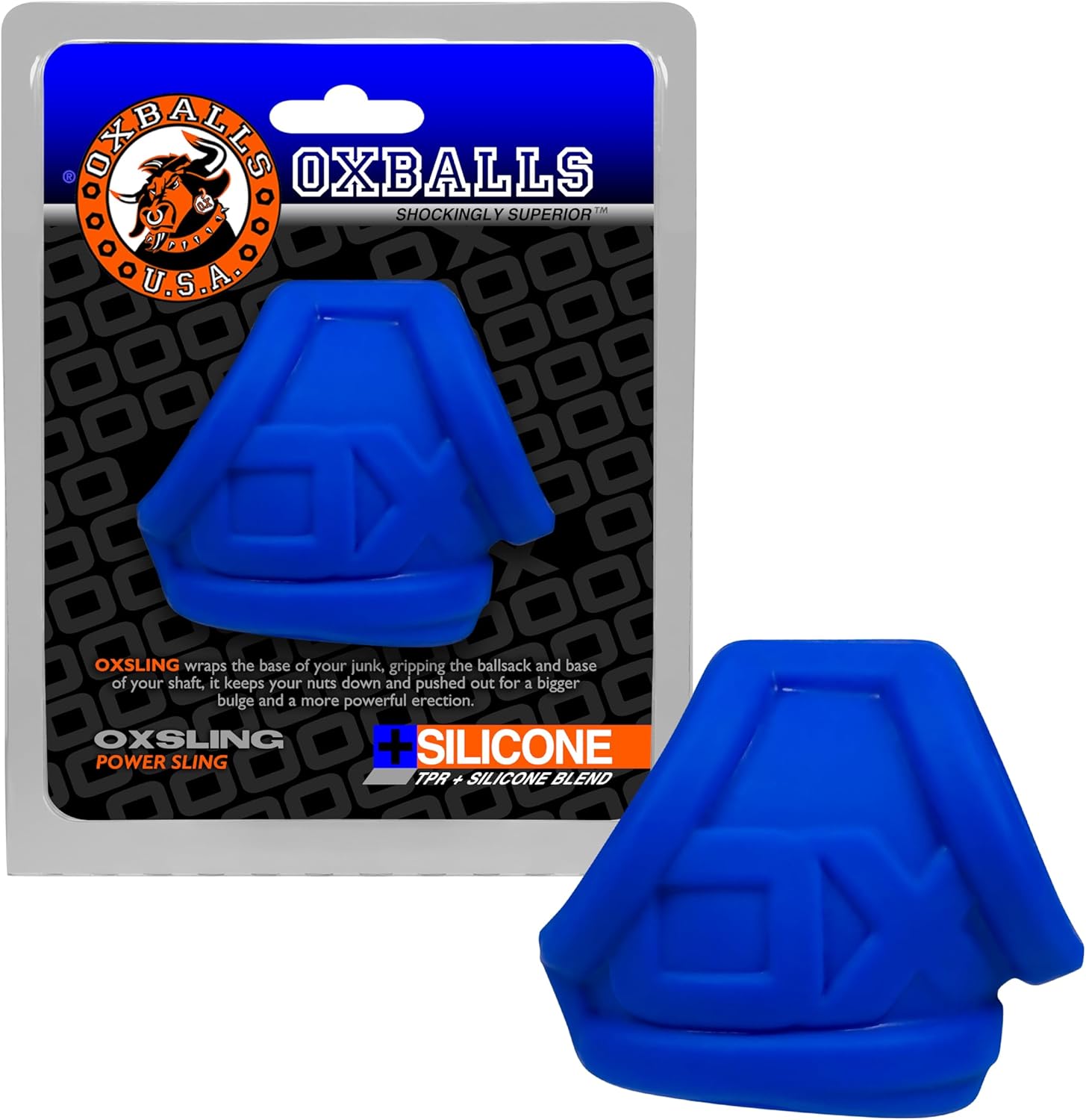 Blue Ox Designs Oxballs 66802: Oxsling Cocksling, Cobalt Ice