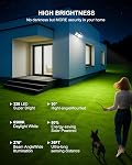 2 Pack Solar Lights Outdoor, 3500LM Motion Sensor Security Flood Lights | Upgraded Solar Panel with 3.3 ft Cable, 3-Mode Remote, 270° Wide Angle, 26 ft PIR Detection for Garage, Yard, Driveway, 6500K