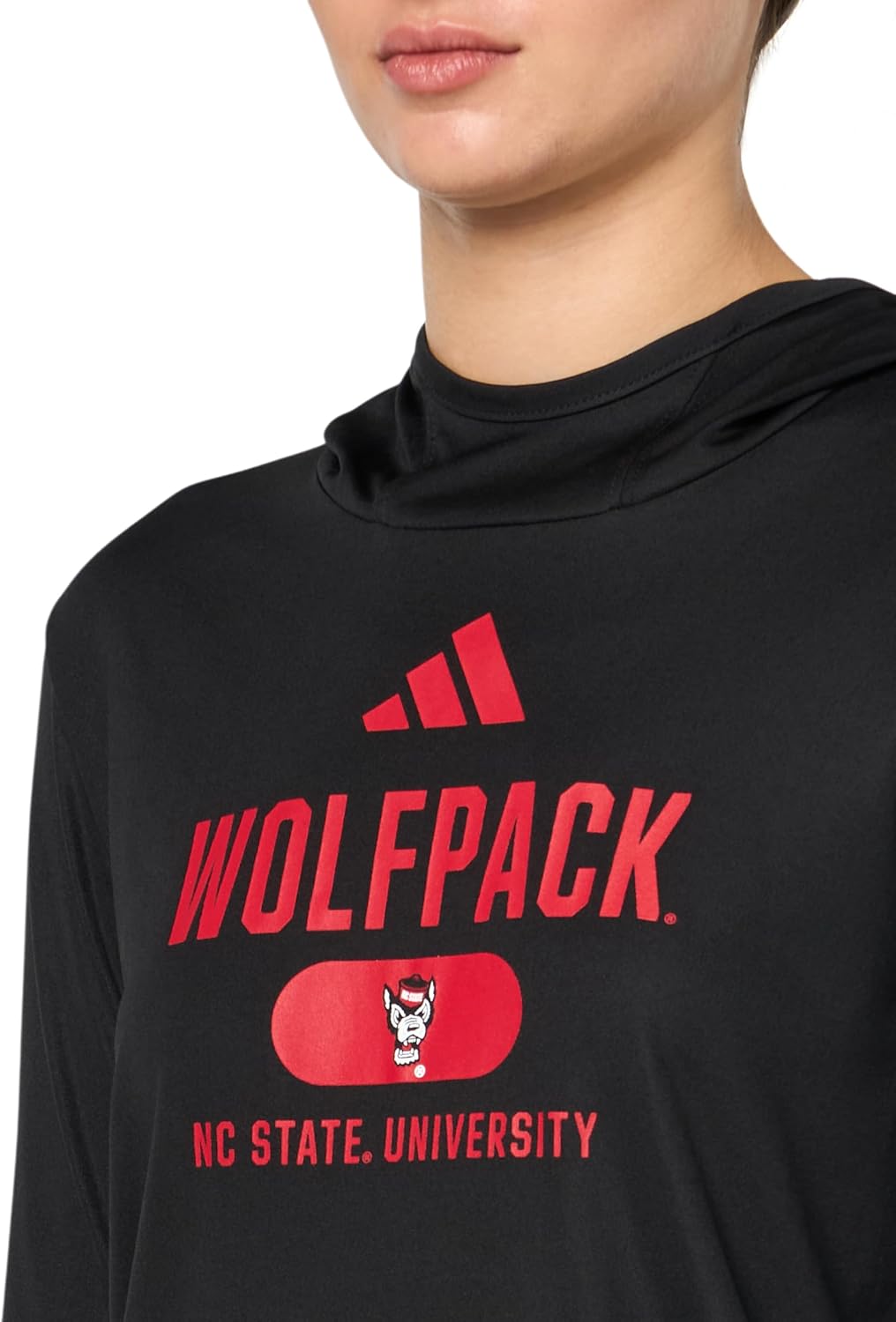 adidas womens D4t North Carolina State University Lightweight Hoodie - Image 3