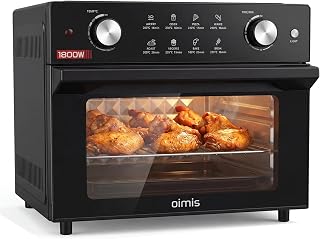 Heißluftfritteuse 30-230℃, 30L 1800W, 8-in-1 Airfryer mit Deutsche Rezepte