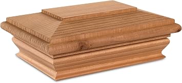 Woodway Flat Top Post Cap, fits 3.5" x 5.5" Post, in Premium Redwood, 1PC