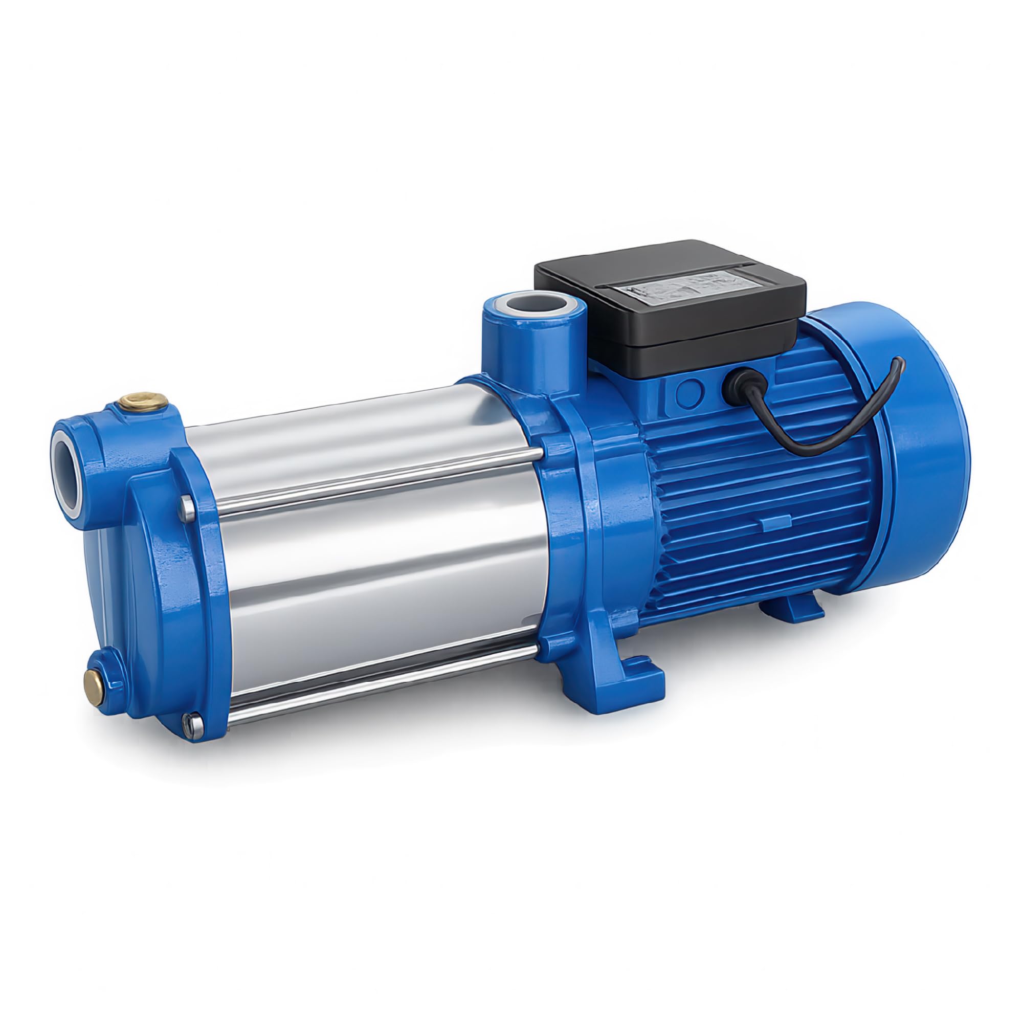 Bomba Centrifuga Multietapa 0.75 kW Horizontal para Presion de Agua y Riego con Cuerpo de Fundicion Eje Inoxidable Funcion Silenciosa para Vivienda Jardin y Grupo de Presion FLUVIA