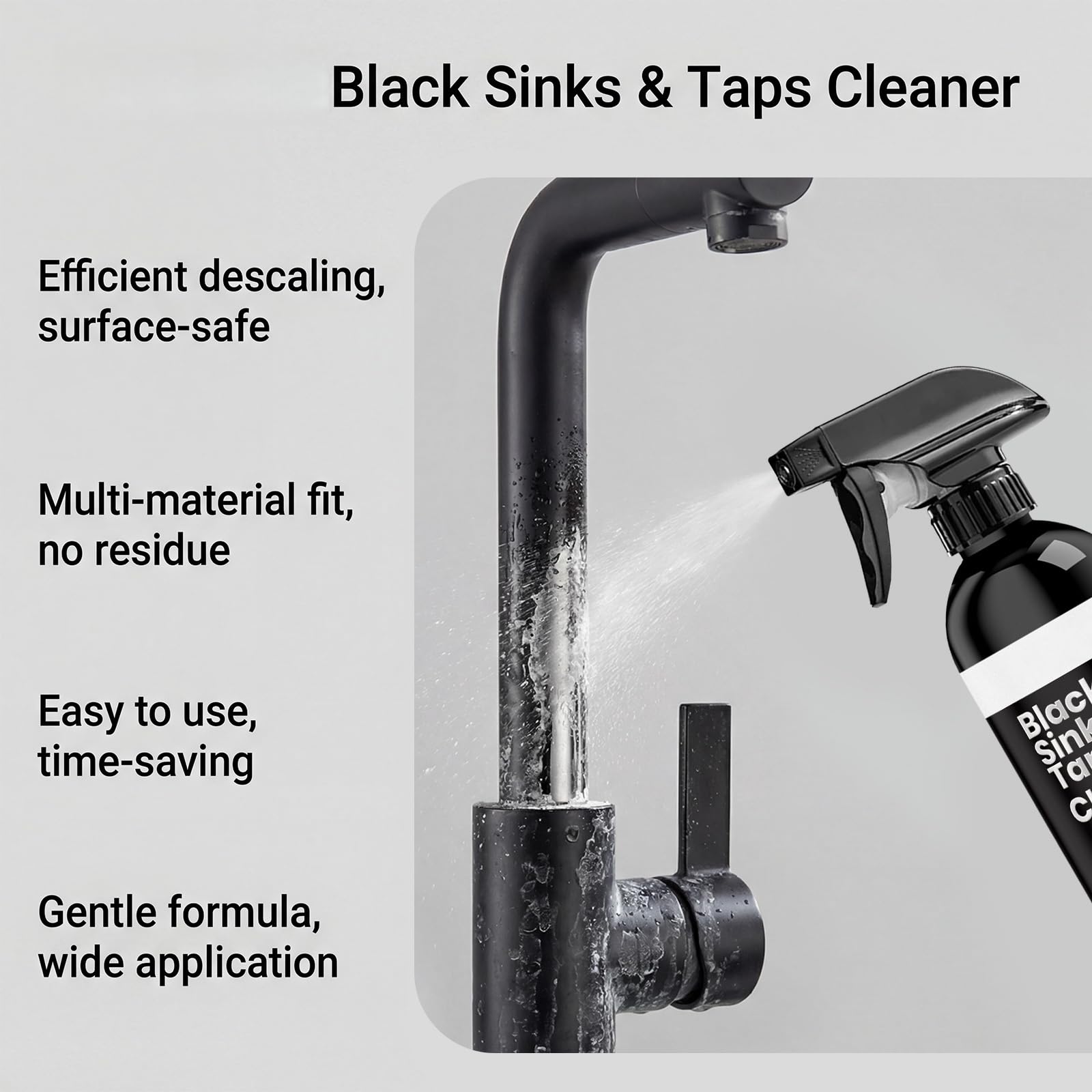 Kalkentferner-Spray – Leistungsstarker Mehrzweckreiniger für Kalk, Seifenreste und Badezimmerschmutz – Schnell wirkendes Spray für langanhaltenden Glanz, ideal für Fliesen, Waschbecken (6pcs)