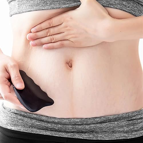 Miniatura 4 de KENID Gua Sha Herramientas de masaje corporal de 9 bordes Gua Sha Bian piedra Gua Sha con crestas Gua Sha, herramienta de masaje para raspar 1 pieza