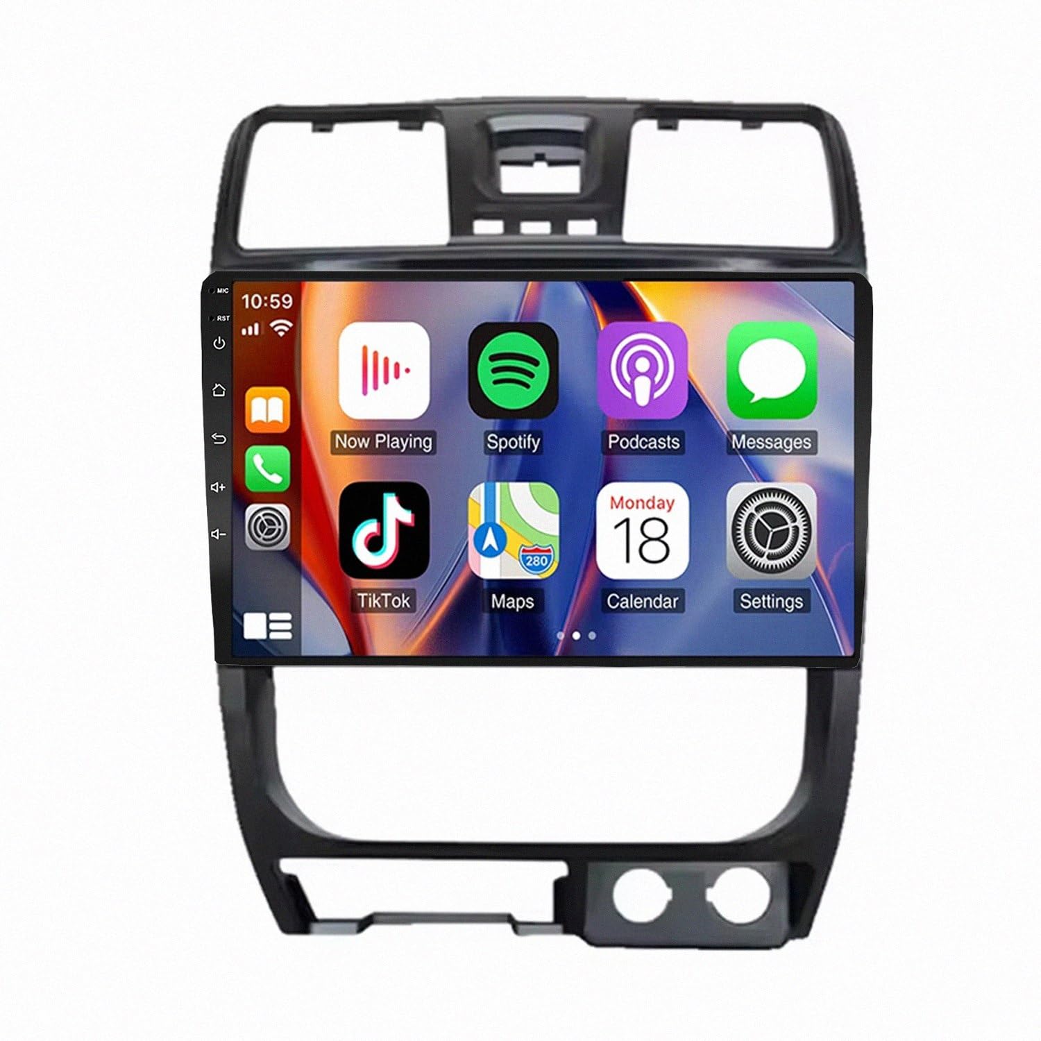 Ekran Z Bezprzewodowym Car Play dla Great Wall Wingle 5 2009-2015 Bezprzewodowe Carplay I Android Auto, Radio Z Ekranem Dotykowym Ips, Nawigacja Gps Kamera, 4 Rdzeń 1G+16G