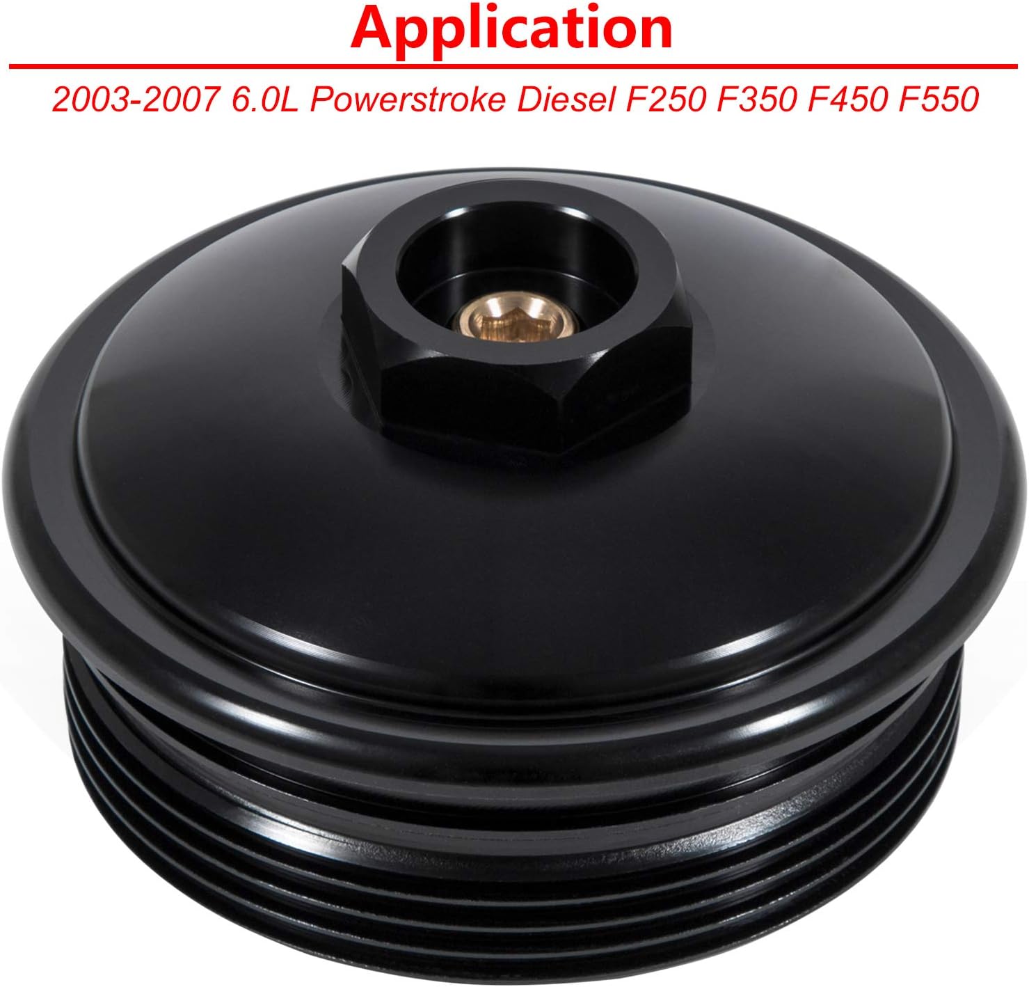 Bonbo Fuel Pressure Test Kit + Billet Aluminum Fuel Filter Cap for Power Stroke 6.0L Diesel F250 F350 F450 F550 F650 F750 Excursion 2003-2007