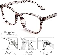 Vista 4 de Livho - Paquete de 2 lentes de bloqueo de luz azul para computadora, lectura, juegos, televisión, teléfonos, lentes para mujeres y hombres, *B5